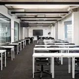 Office planning open plan desks